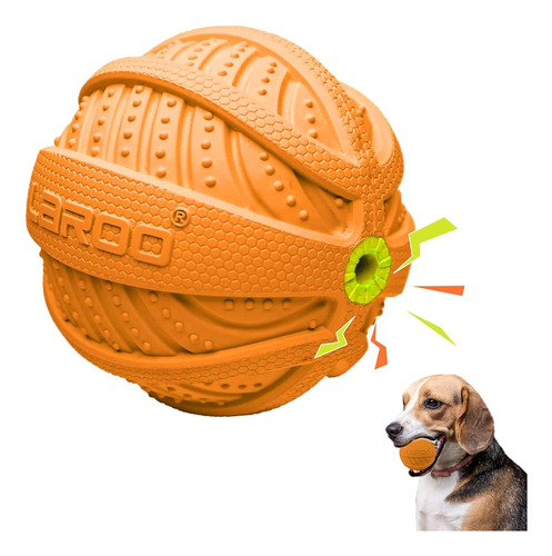 ~? Laroo Squeaky Dog Ball Toy, Durable Natural Rubber Squeak