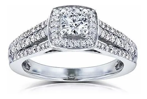Kobelli Anillo De Compromiso Oro Blanco 1/2 Quilates Tdw Mul