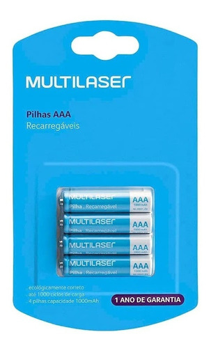 Pila Recargable Mlaser Aaa 1000mah Blister X4 Pilas Triple A