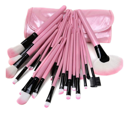 Set 24 Brochas Maquillaje Profesional Fibra Artificial