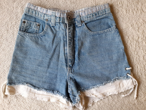 Shorts Mujer Jean Tiro Alto C Broderie Importados T S