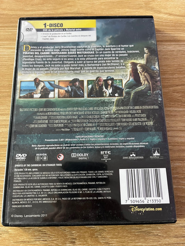 Piratas Del Caribe 4 Navegando Aguas Misteriosas Dvd 2011 (Usado)