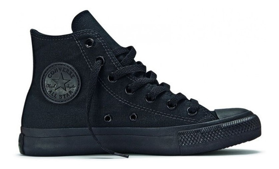 all star converse preto cano medio