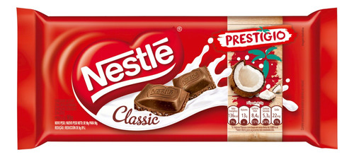 Chocolate ao Leite Prestígio Classic Nestlé  pacote 90 g