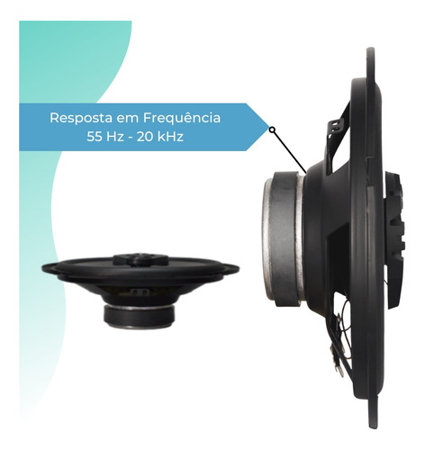 Par Alto Falantes Bomber Triaxial Bbr 6 Pol 50w Rms