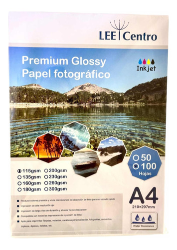 Papel Fotográfico Lee Centro 115 G