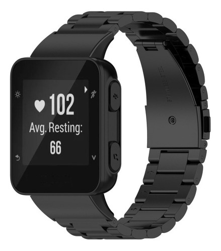 L Para Correa De Reloj De Acero Inoxidable Garmin Forerunner 3