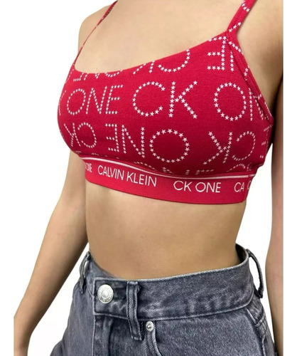 Top Bralette Ajustable Calvin Klein One De Mujer - Original