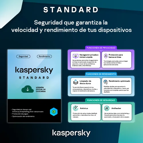 Kaspersky Standard 3 Pc 1 Año