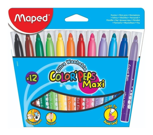 Marcadores Maped Color Peps Maxi X 12 Colores