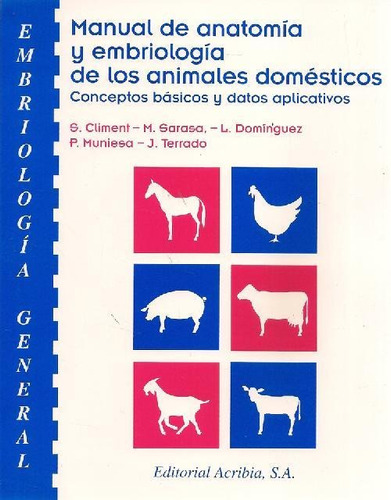 Libro Manual De Anatomía Y Embriología De Los Animales Domés