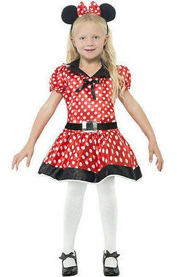 Chicas De Lindo Ratón Traje Vestido Minnie Medio 7-9