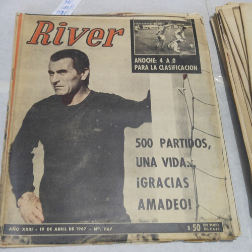 Revista River 1167 500 Partidos De Carrizo 4 A 0 Por La Copa