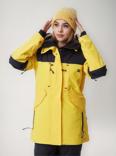 Campera De Ski Snowboard Dc Sovereign Mujer 30k Amarillo M