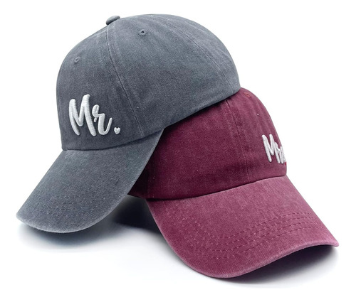 Waldeal Bordado Mr And Mrs Hat, Gorra De Béisbol De Pareja D