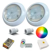 Comprar Kit 2 Luces Rgb Vulcano Para Fibra De Vidrio + Componentes