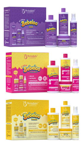 3 Kit Tratamento Capilar Bio Instinto Bebeloo 4 Produtos