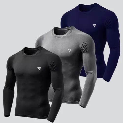comprar Kit 3 Camisetas Térmicas Masculina Segunda Pele Camisa Uv50-
