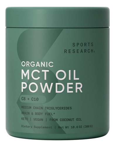 Sports Research Mct Oil Aceite En Polvo Orgánico 300gr