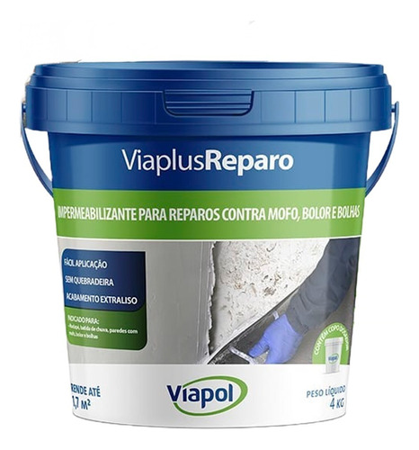 Imper Rodapé Parede Viaplus Reparo 4kg Viapol