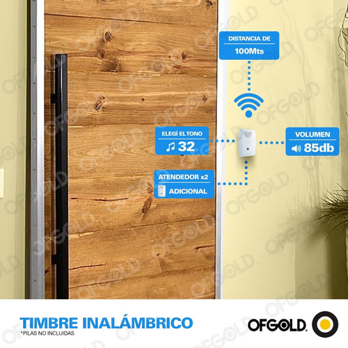 Timbre Inalambrico Doble De 100 Mts Pronext Mod:4000
