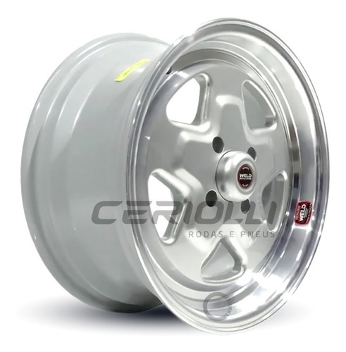 Jogo 4 Rodas Weld Pro Star Aro 15 Tala 7 C9 Calota Aluminio Cor 15x4 4x100