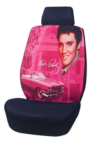 Elvis - Funda Universal Para Asiento, Color Rosa Con Guitarr