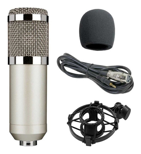 Microfono Condenser Para Grabación Con Filtro Soporte Cable