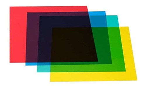 Set 4-color Gel Filtro Película Hoja De Gel Para Videos