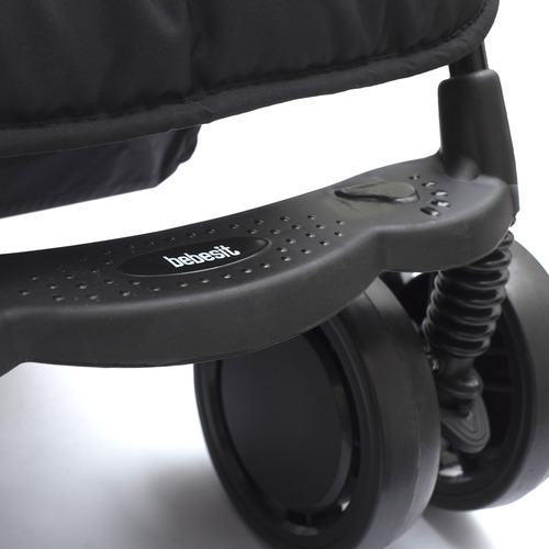 Cochecito de paseo Bebesit Onyx 1305TS negro/gris con chasis color negro