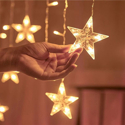 Para Guirnalda De Luces Navideñas Con Forma Estrella Para
