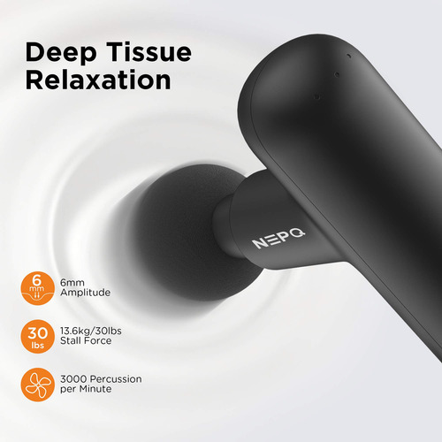 Massage Gun Nepq Sk6 Mini Portable Deep Tissue Gray
