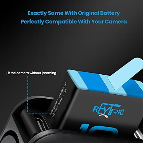Imagen 3 de 6 de Baterias Para Gopro Hero 10 Black - Pack 2 + Cargador Usb.
