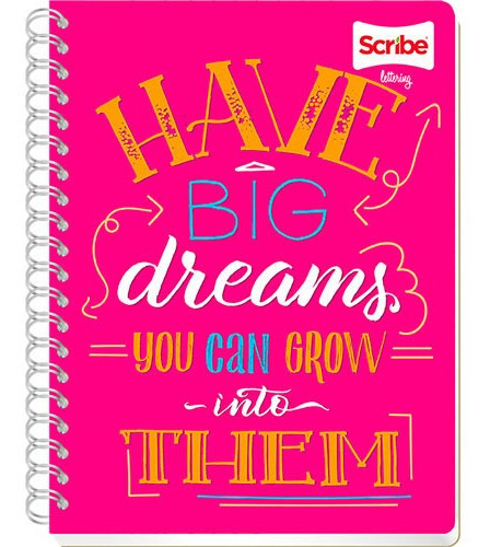Caderno Profissional Quadro Pequeno Scribe Lettering 4 Pcs