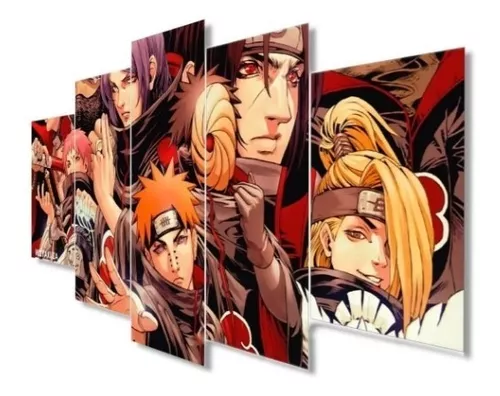 Placa Decorativa em MDF - Naruto, Akatsuki