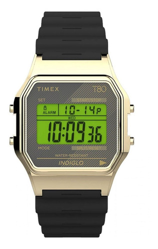 Reloj Para Unisex Timex T80 Vintage Tw2v41000 Negro