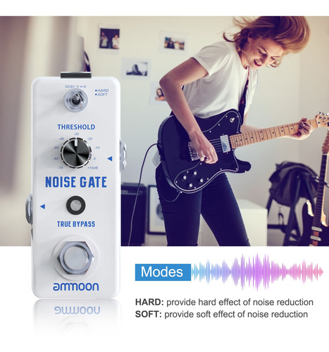 Ammoon Noise Gate Reducción De Ruido Pedal De Efecto De