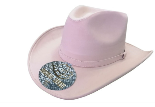 Texana Mujer Rosa Salmon Sombrero Vaquero Dama Buck Ajustabl