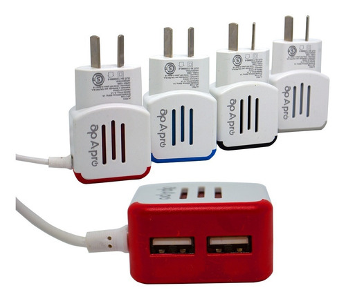 Cargador Celular Tablet 3.1a + 2 Salidas Usb Carga Rapida