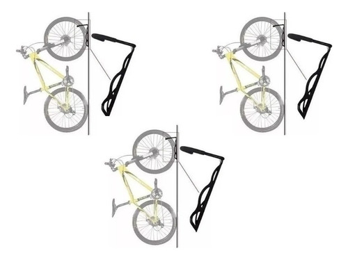 Pack 3 Gancho Para Bicicletas Soporte Muro 