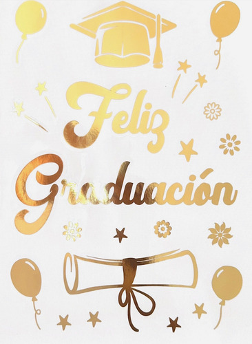 Calcomanias Stickers Globos Burbuja Graduacion Tamaño Carta