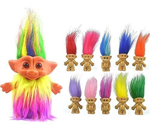 Muñeca - 11pack Pvc Vintage Troll Dolls Set,good Lucky Dolls