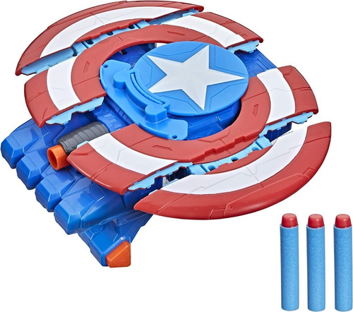 Imagen 6 de 9 de Nerf Escudo Del Capitán América Avengers Mech Strike Hasbro