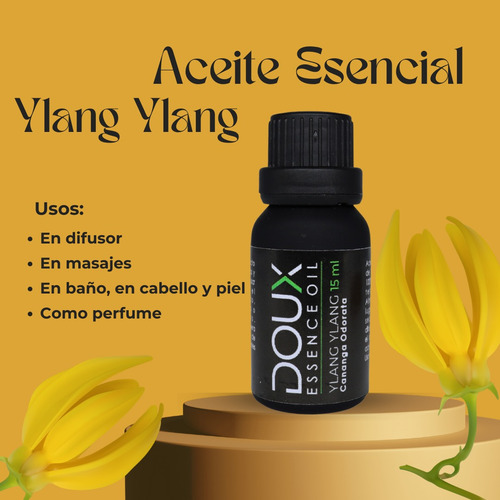 Doux Aceite Esencial De Ylang Ylang 100% Natural Y Puro 15ml