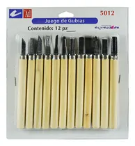 Comprar Juego Gubias Tallado De Madera Y Linóleo 12 Pzas - Rodin