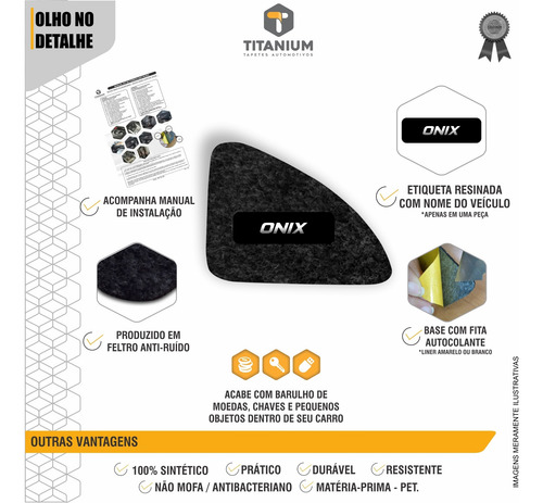 Jogo Tapetes De Onix 2020 Porta Objetos Copo