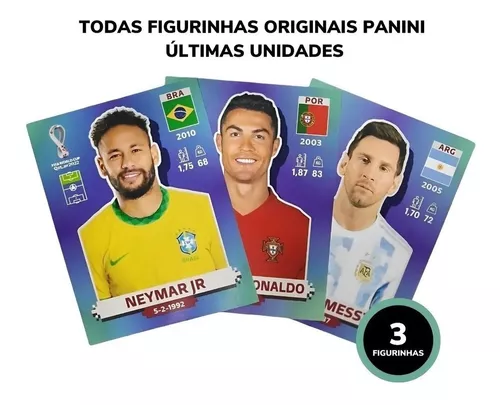 Kit Figurinhas Legend Neymar, Messi, C. Ronaldo E Mbappé