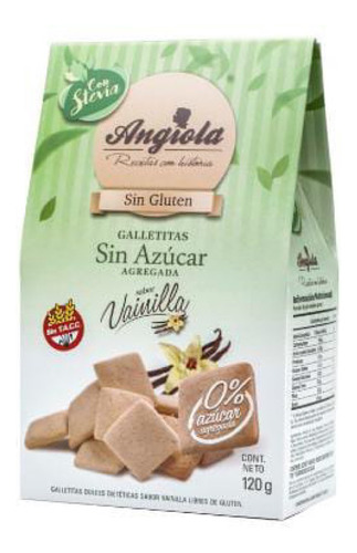 Galletitas Con Stevia Sabor Vainilla Angiola Sin Tacc