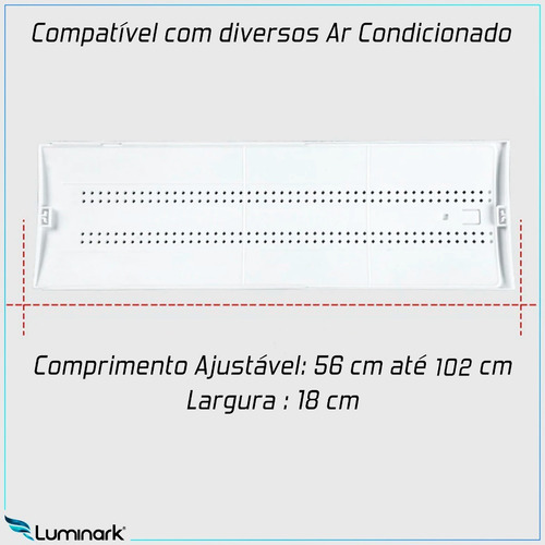Imagem 6 de 9 de Direcionador Vento Ar Condicionado Defletor 7000 À 18000 Btu