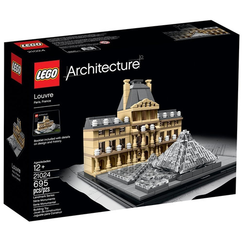  Lego Architecture 21024 Louvre 695 Pcs Envio Gartis 